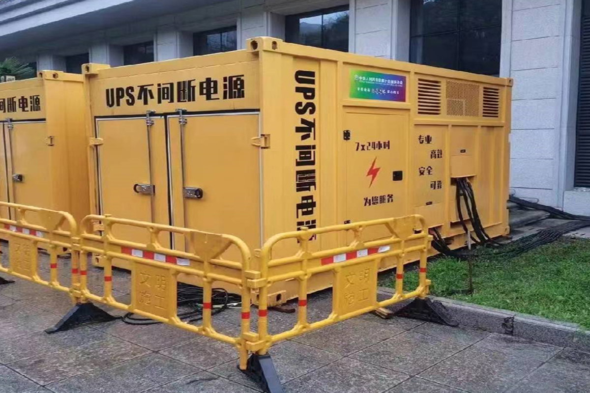 古冶发电机租赁施工现场
