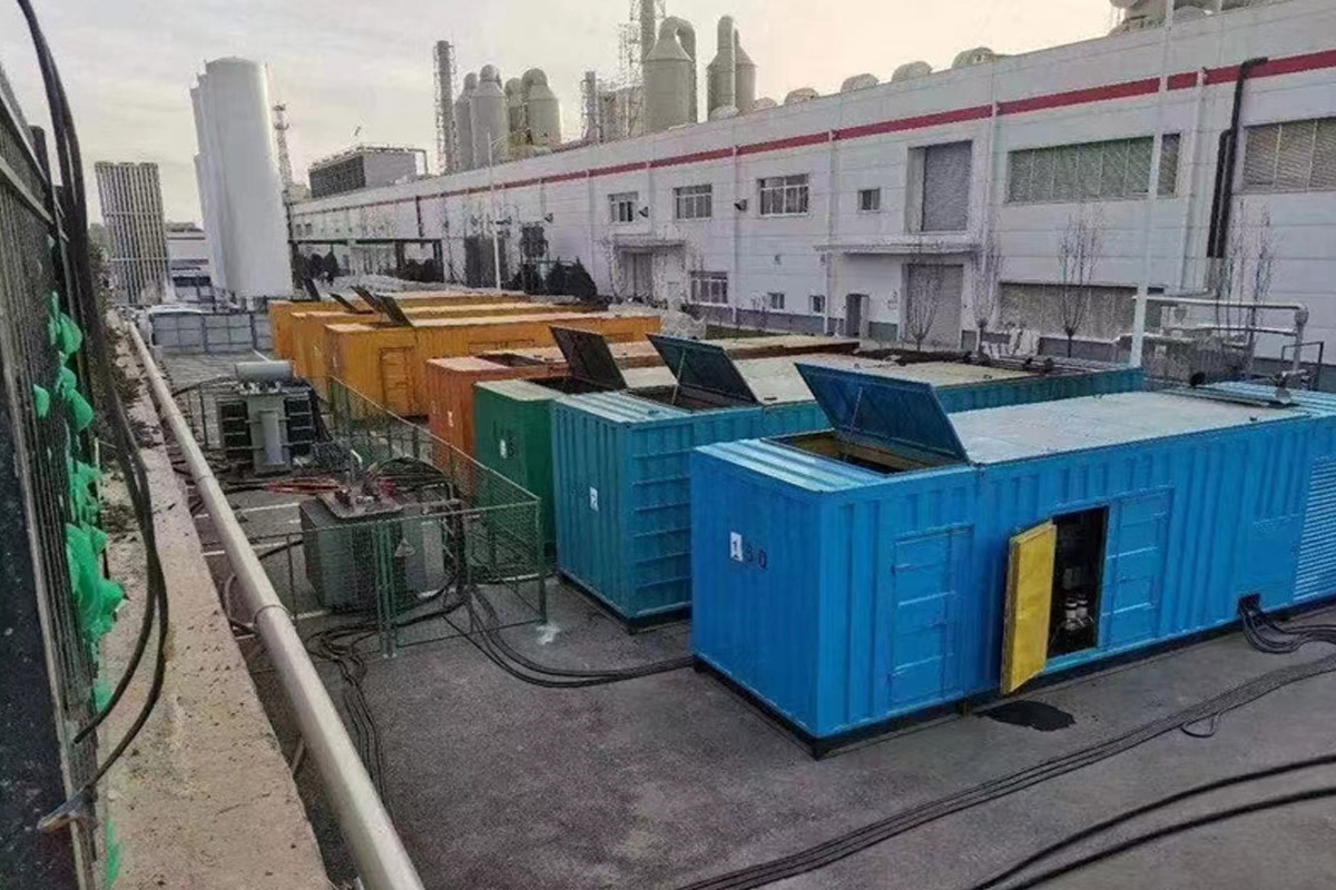 古冶发电机租赁施工现场